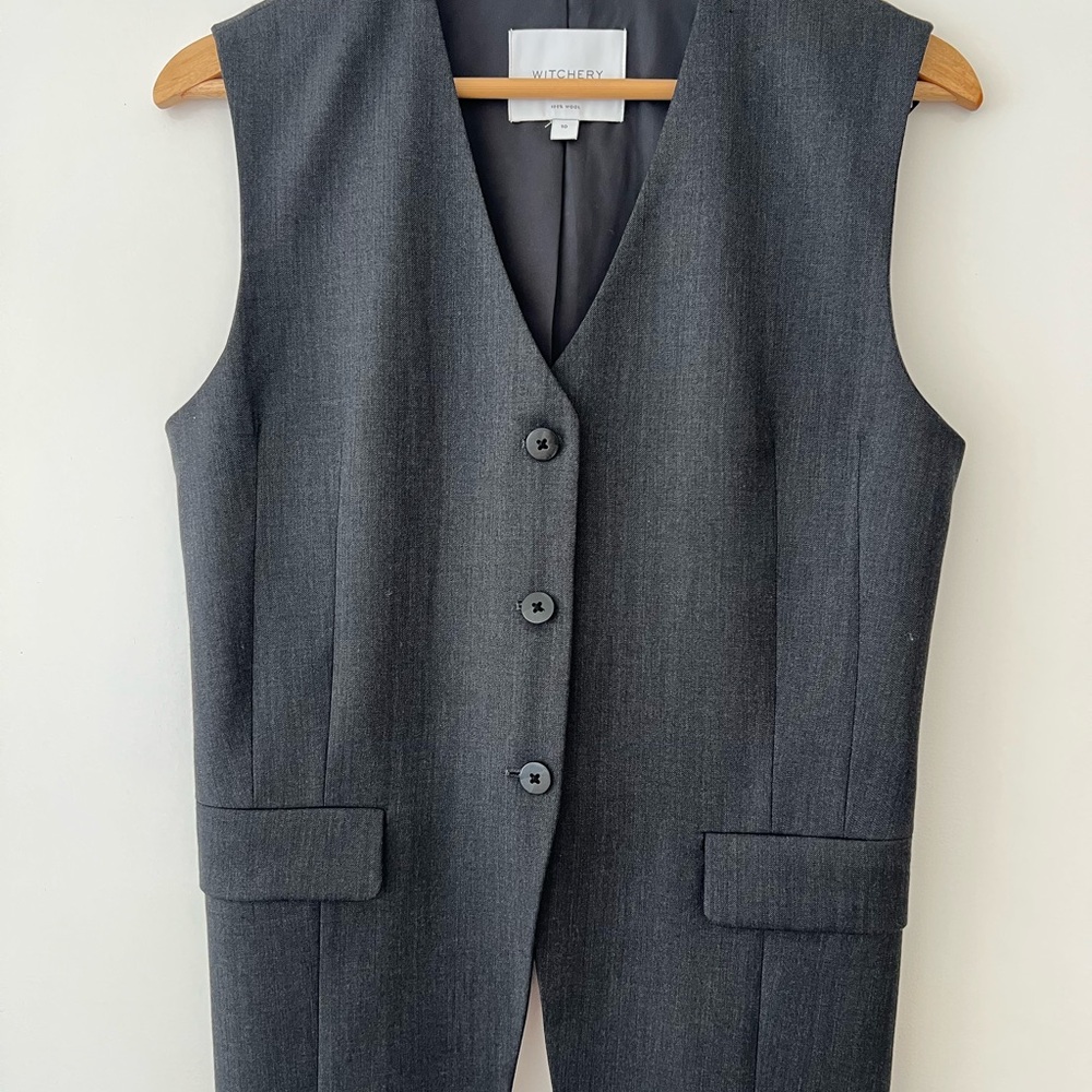 Witchery Dark Gray Wool Vest